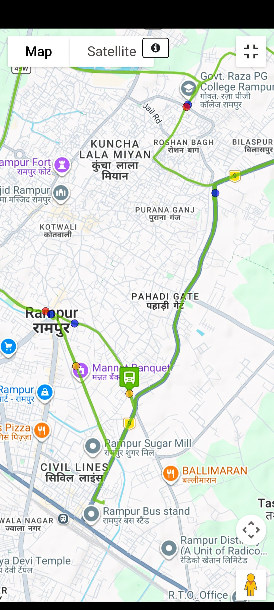 Live school bus tracking map